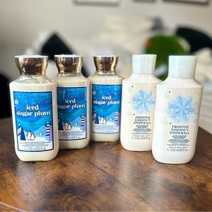 Bath and Body Works Ice Sugar Plum & Frosted Coconut Snowball body lotion